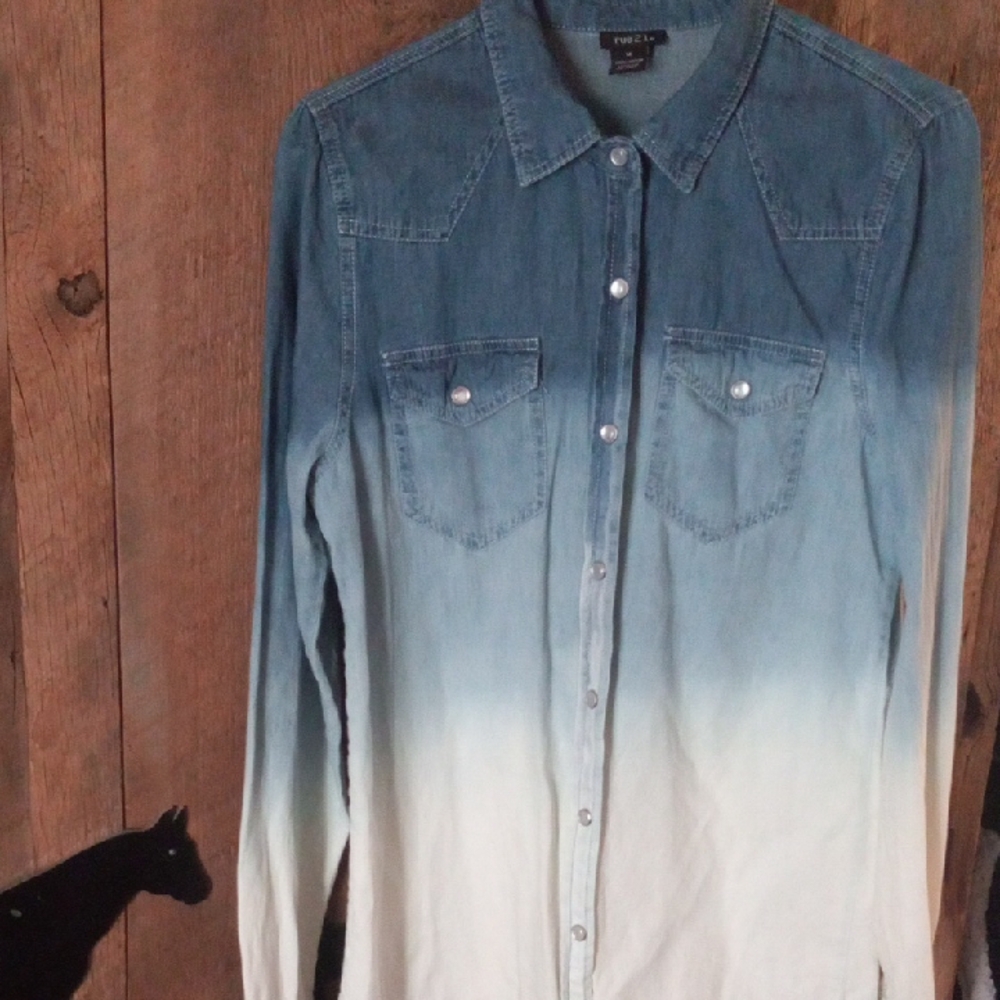 Rue21 Sky Blue Cotton Shirt